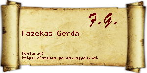Fazekas Gerda névjegykártya